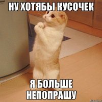 НУ ХОТЯБЫ КУСОЧЕК Я БОЛЬШЕ НЕПОПРАШУ