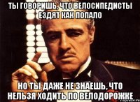 Ты говоришь, что велосипедисты ездят как попало Но ты даже не знаешь, что нельзя ходить по велодорожке