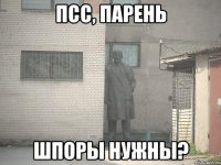 ПСС, ПАРЕНЬ ШПОРЫ НУЖНЫ?