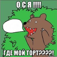 О С Я !!!! ГДЕ МОЙ ТОРТ????!