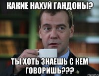 какие нахуй гандоны? ты хоть знаешь с кем говоришь???