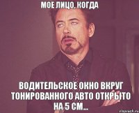 Мое лицо, когда водительское окно вкруг тонированного авто открыто на 5 см...