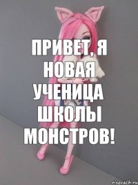 Привет, я новая ученица школы монстров!