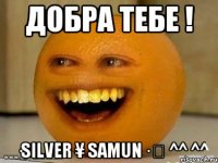 добра тебе ! ·Silver ¥ Samun· ✔ ^^ ^^