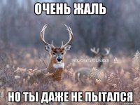 очень жаль но ты даже не пытался