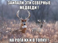 Заипали эти северные медведи ! На рога их и в топку !