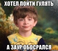 Хотел пойти гулять а Заур обосрался