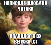 Написал жалобу на читака Спалился с ВХ Велужа (c)