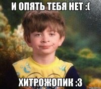 И опять тебя нет :( Хитрожопик :3