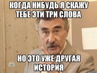 Когда нибудь я скажу тебе эти три слова Но это уже другая история