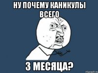 Ну почему каникулы всего 3 месяца?