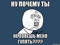 Ну почему ты не зовешь меня гулять????