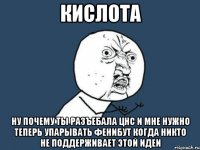 кислота ну почему ты разъебала цнс и мне нужно теперь упарывать фенибут когда никто не поддерживает этой идеи