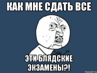 как мне сдать все эти блядские экзамены?!