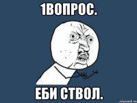 1вопрос. Еби ствол.