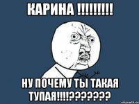 карина !!!!!!!!! ну почему ты такая тупая!!!!???????