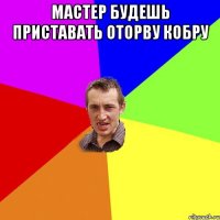 Мастер будешь приставать оторву кобру 