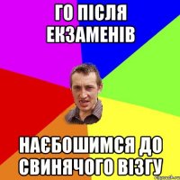 ГО після екзаменів наєбошимся до свинячого візгу