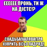 ЕЕЕеее Пронь, ти ж на дієтє!? Свадьба!Халява!Тра хуярить всьо падряд!