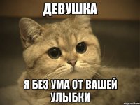 Девушка я без ума от вашей улыбки