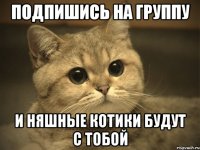 подпишись на группу и няшные котики будут с тобой