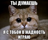 ты думаешь я с тобой в жадность играю