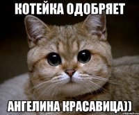 Котейка одобряет Ангелина Красавица))