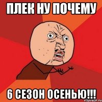 Плек ну почему 6 сезон ОСЕНЬЮ!!!