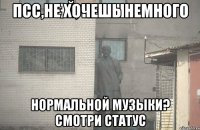 Псс,не хочешь немного нормальной музыки? Смотри статус