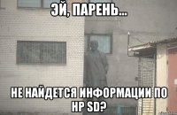 ЭЙ, ПАРЕНЬ... не найдется информации по HP SD?