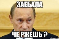 Заебала Че ржешь ?