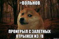 >вольнов Проигрыл с залетных отрыжек из /b