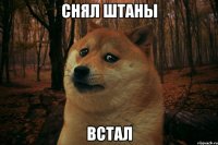 Снял штаны Встал