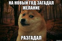 на новый год загадал желание разгадал