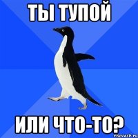 Ты тупой или что-то?