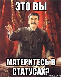 Это вы материтесь в статусах?