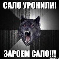 САЛО УРОНИЛИ! ЗАРОЕМ САЛО!!!