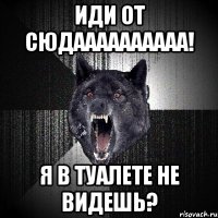 Иди от сюдаааааааааа! Я в туалете не видешь?