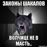 законы шакалов волчице не в масть..