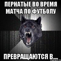 Пернатые во время матча по футболу превращаются в....