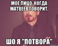 МОЕ ЛИЦО, КОГДА МАТВЕЕВ ГОВОРИТ, ШО Я "ПОТВОРА"