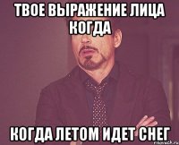 твое выражение лица когда когда летом идет снег