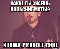 Какие ты знаешь польские маты? Kurwa, Pierdole, Chuj