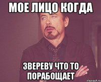 Мое лицо когда Звереву что то порабощает