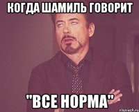 Когда Шамиль говорит "все норма"