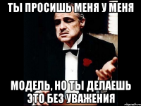 Ты просишь меня у меня Модель, но ты делаешь это без уважения