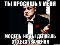 Ты просишь у меня Модель, но ты делаешь это без уважения