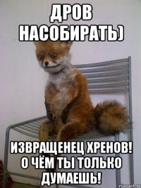 дров насобирать) извращенец хренов! о чём ты только думаешь!