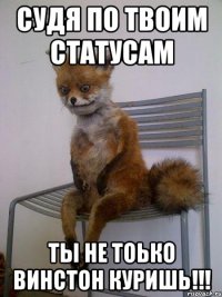 Судя по твоим статусам ты не тоько винстон куришь!!!