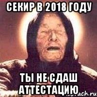 секир в 2018 году ты не сдаш аттестацию